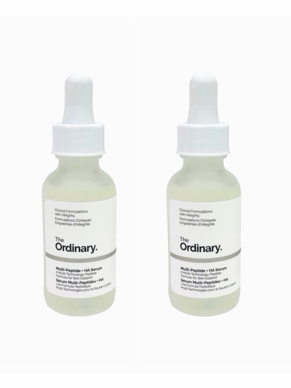 The Ordinary. Multi-Peptide + HA Serum 2 Bottles - 30 ml / 1 fl oz - Set of 2
